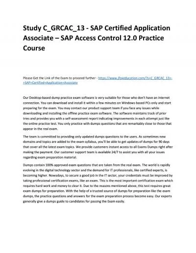 Study C_GRCAC_13 - SAP Certified Application Associate – SAP Access Control 12.0 Practice