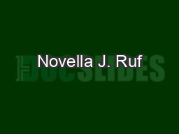 Novella J. Ruf�n, Ph.D., Assistant Professor and Extension