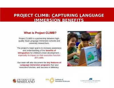   Project CLIMB:  C apturing