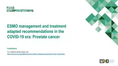 ESMO-Recommendations-Covid-19-Prostate-Cancer