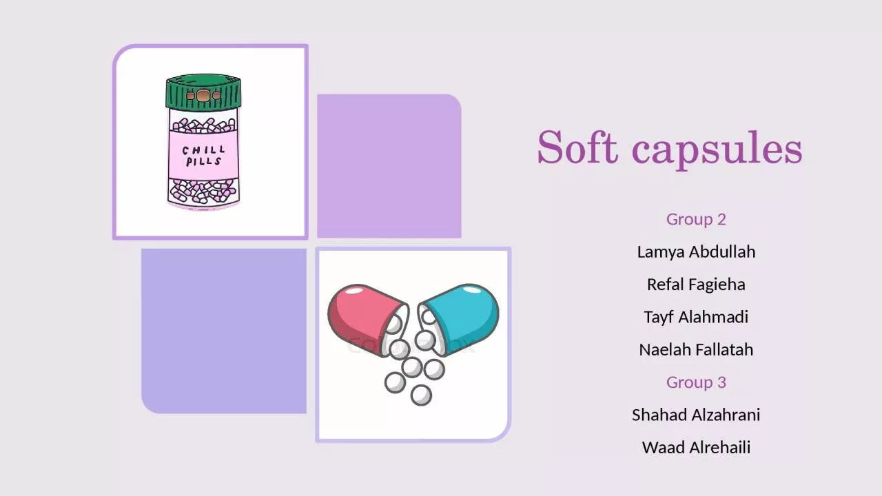 Soft capsules Group 2 Lamya