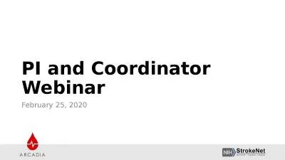 PI and Coordinator Webinar