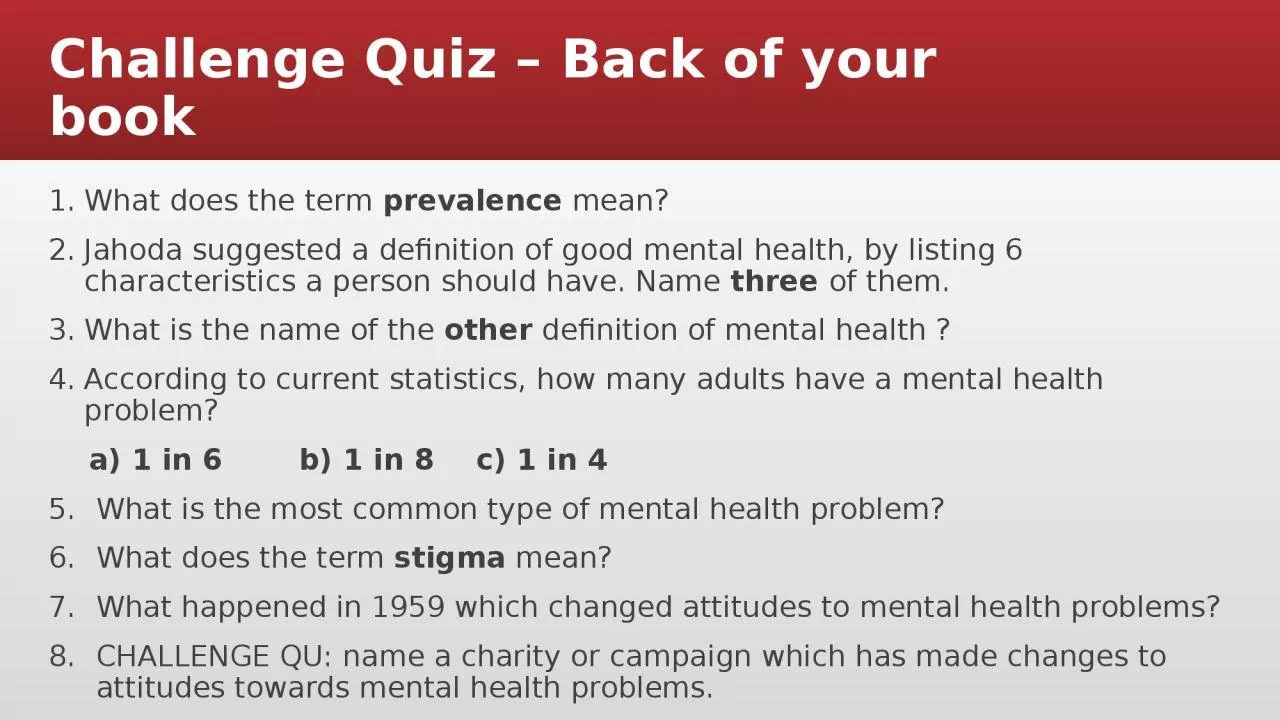 PPT-Challenge Quiz – Back of your book