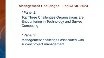 Management Challenges: